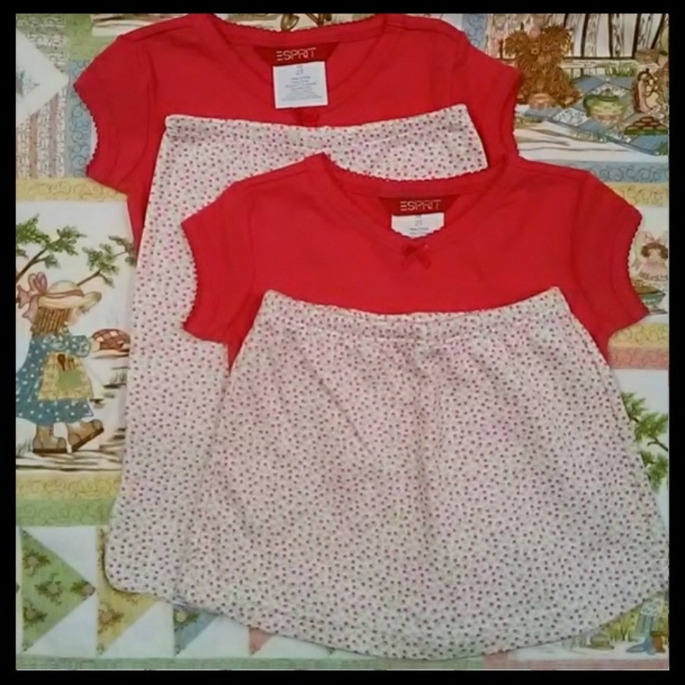 ALL NEW, 2 OUTFITS. Esprit Outfits. 2T/24 Months.